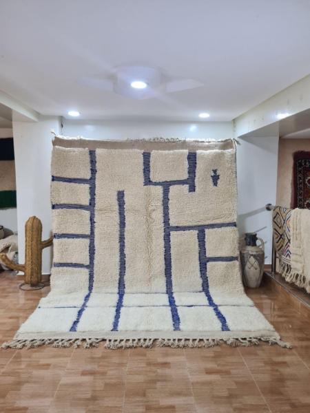 White Kashan Marokkaans handgemaakt tapijt